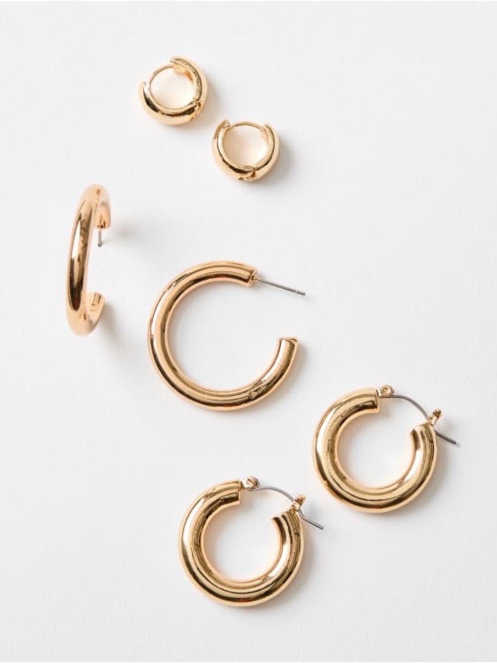 LOFT Gold Hoop Earring Set (3 pairs)